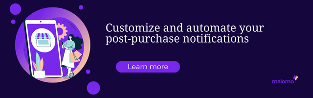 post purchase notifications