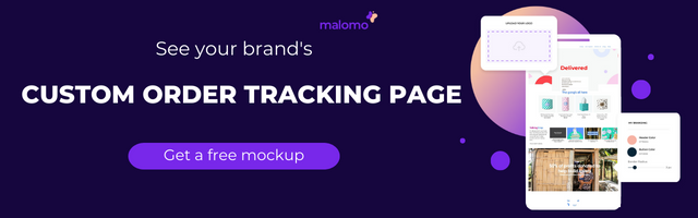 Request a tracking page mockup