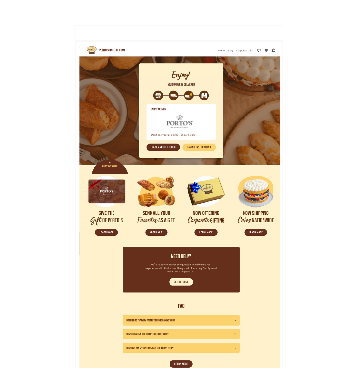 Custom order tracking porto