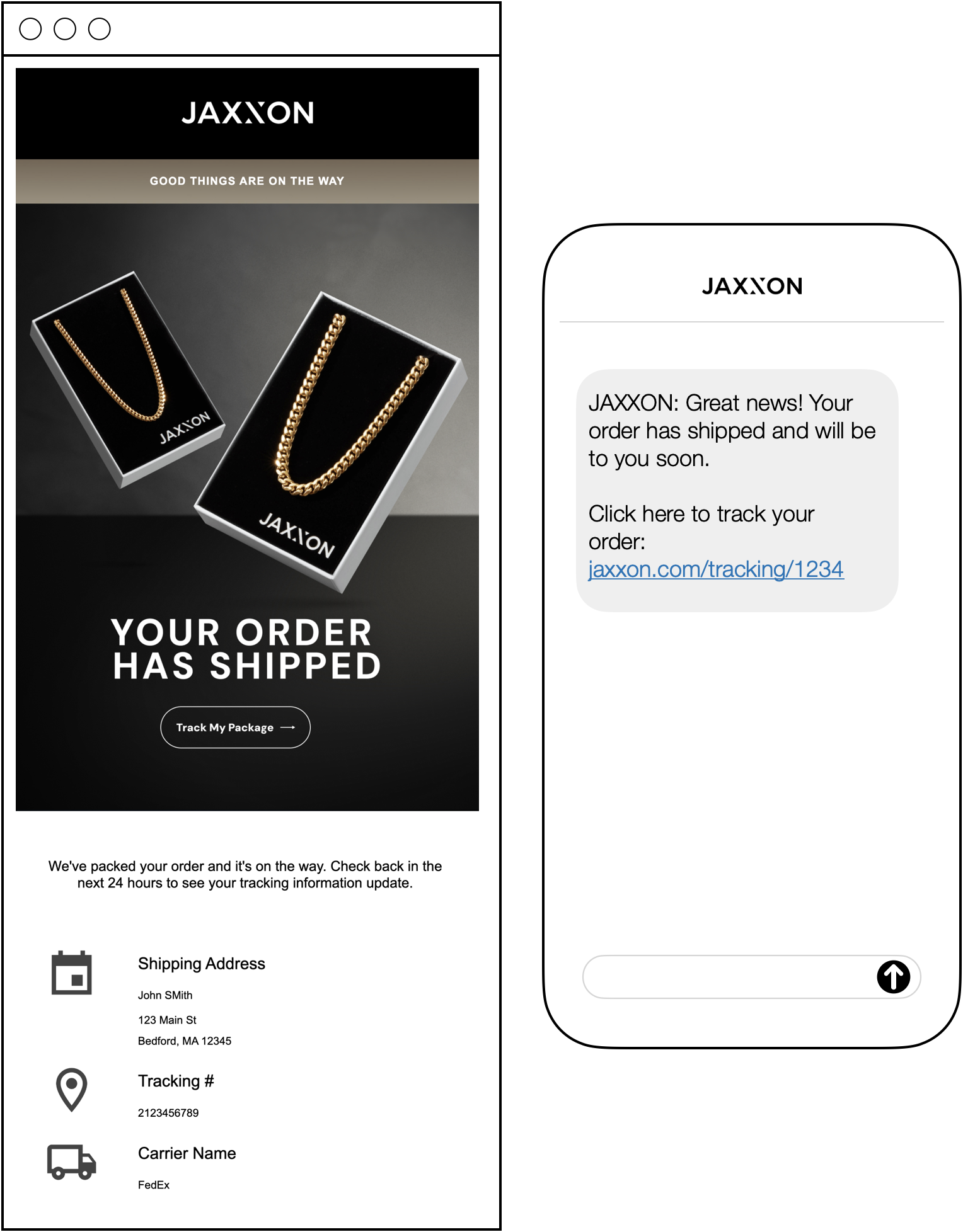 Transactional Messaging Hero - Black Border