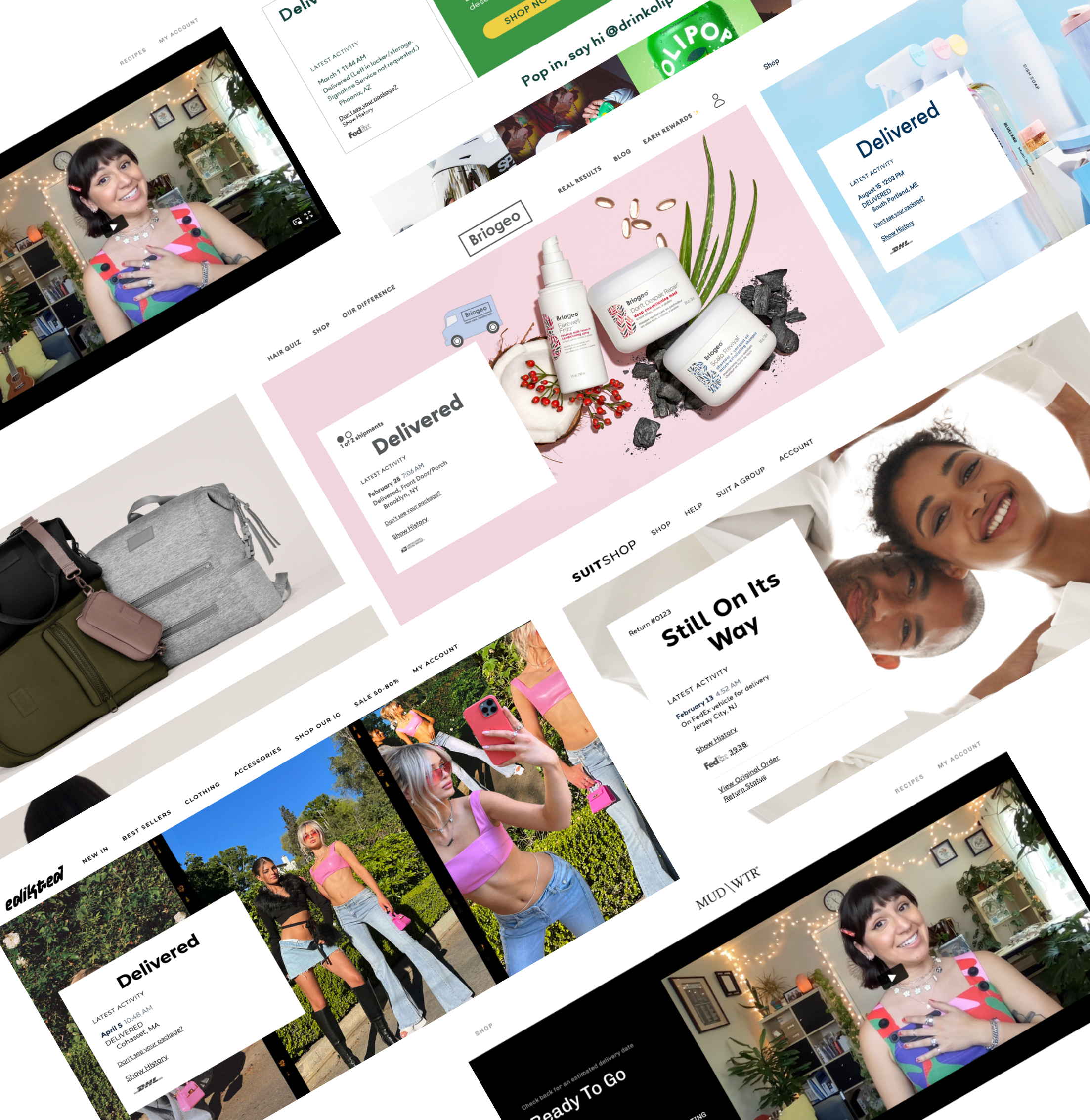 Tracking pages array vertical